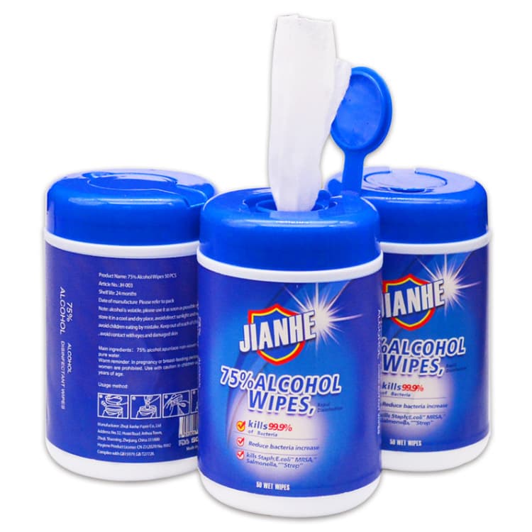 100Pcs Barreled Alcohol Wipes