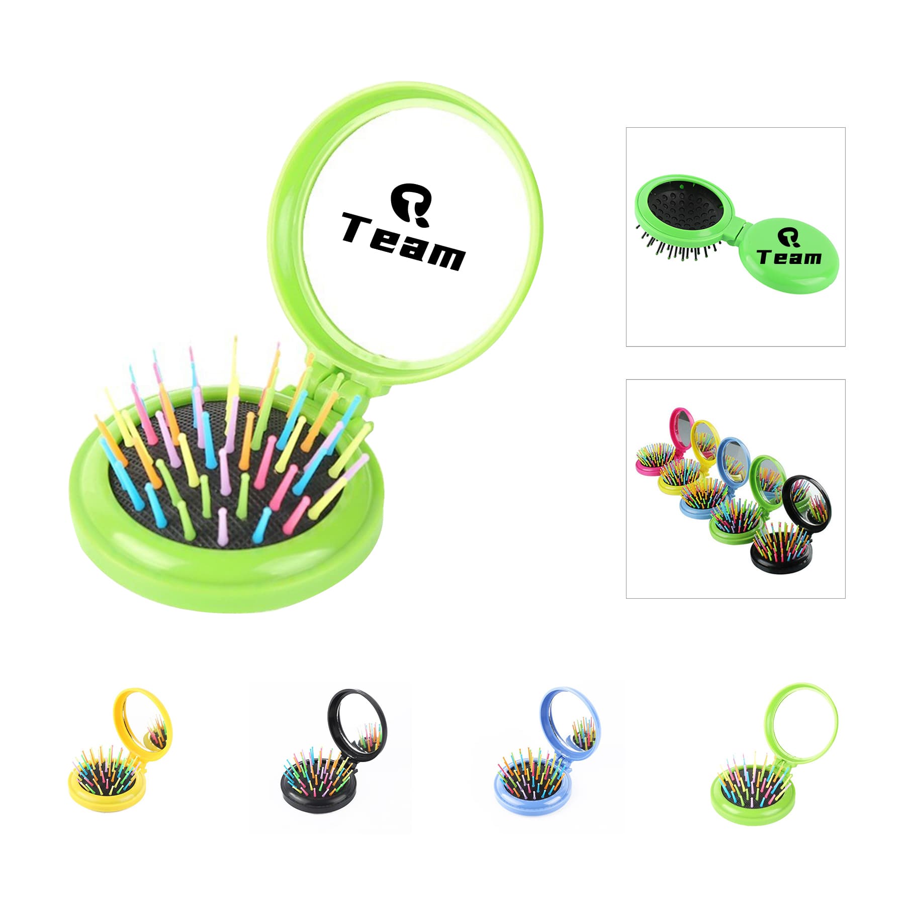 Massage Comb with Mirror Brush