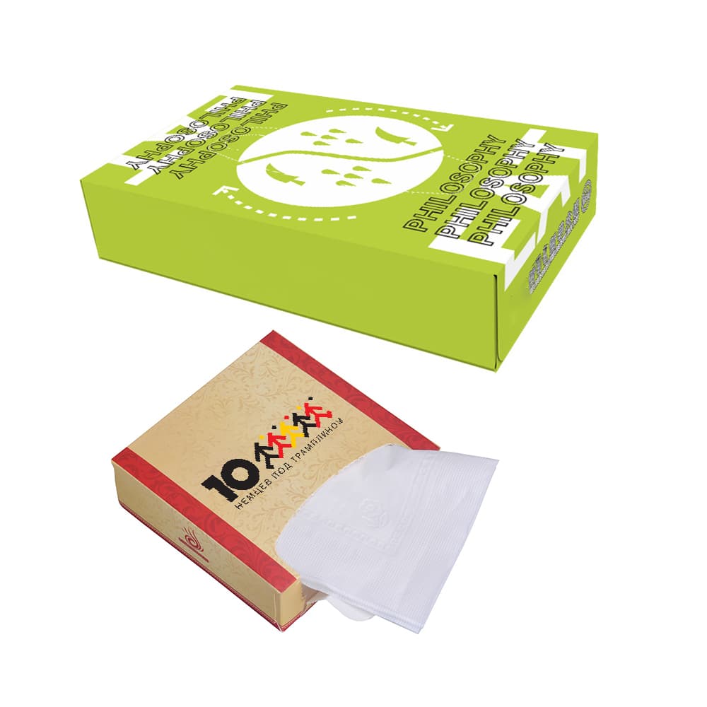 Custom Full Color Imprint Paper Napkins w/Box