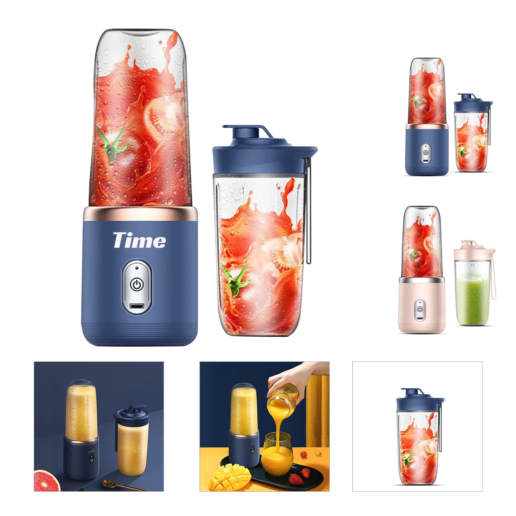 Rechargeable Blender with Cup Lid
