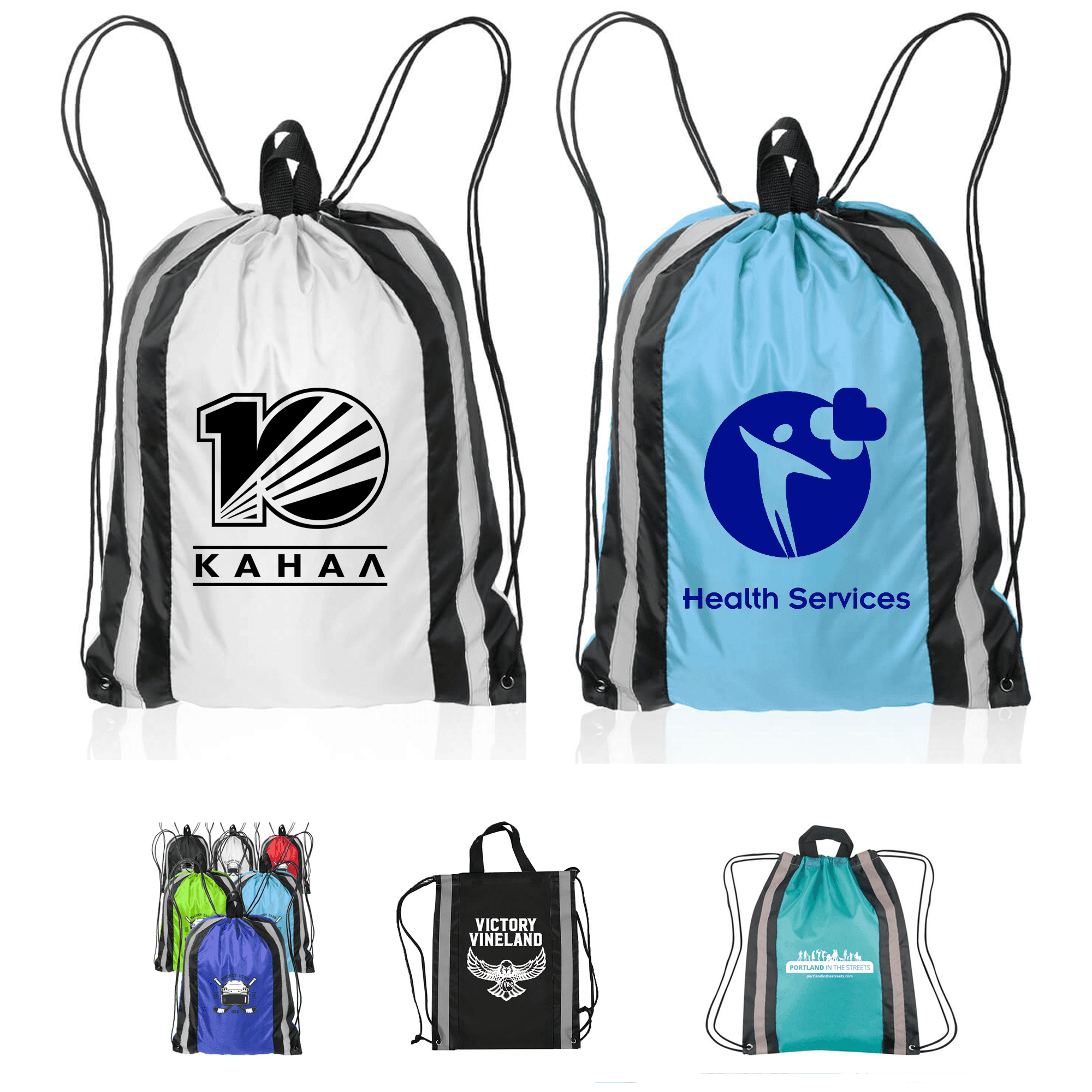 Lightweight Reflective Stripe Backpack