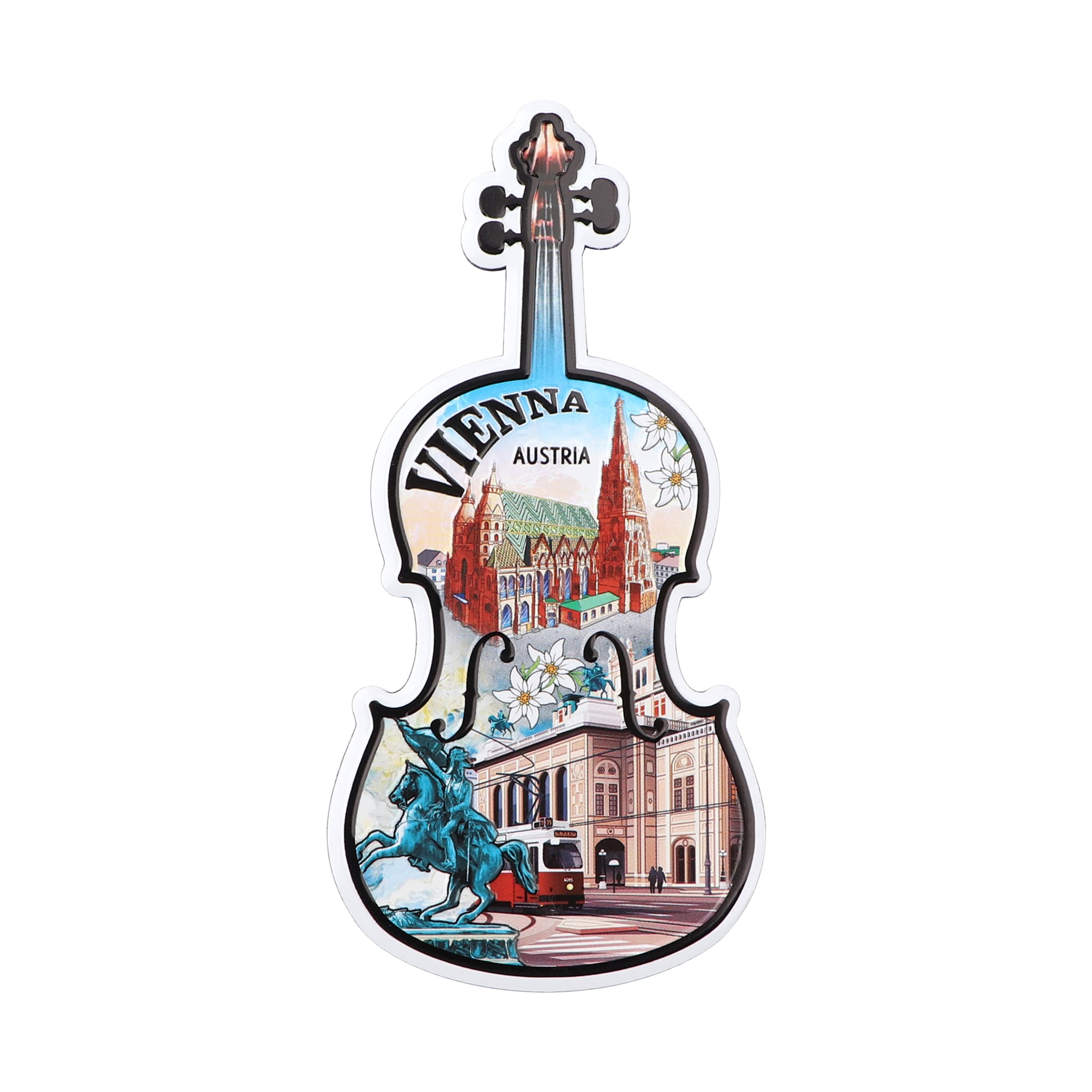 Custom 3D Metal Guitar Refrigerator Magnets Travel Souvenir