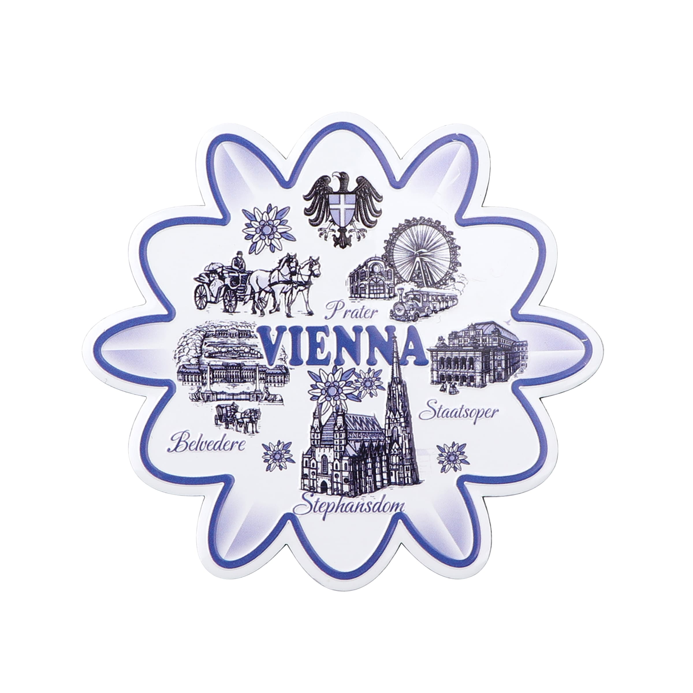 3.25" Full Color Custom 3D Metal Fridge Magnet Souvenir Gift