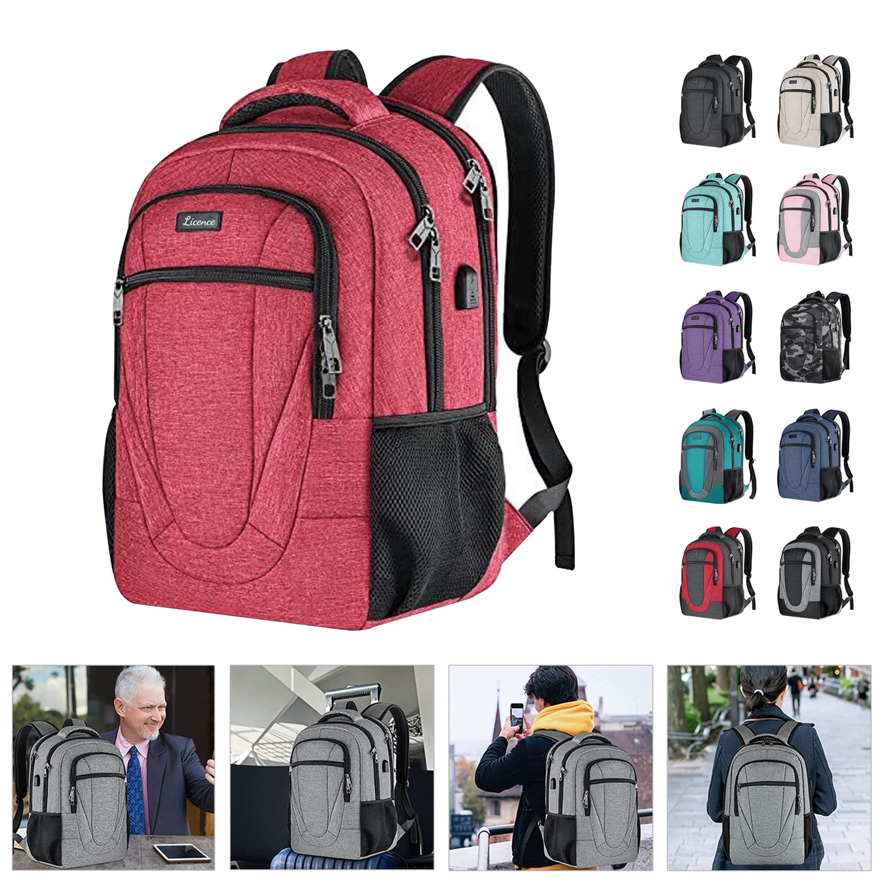 Travel Laptop Backpack With Usb Charging Port