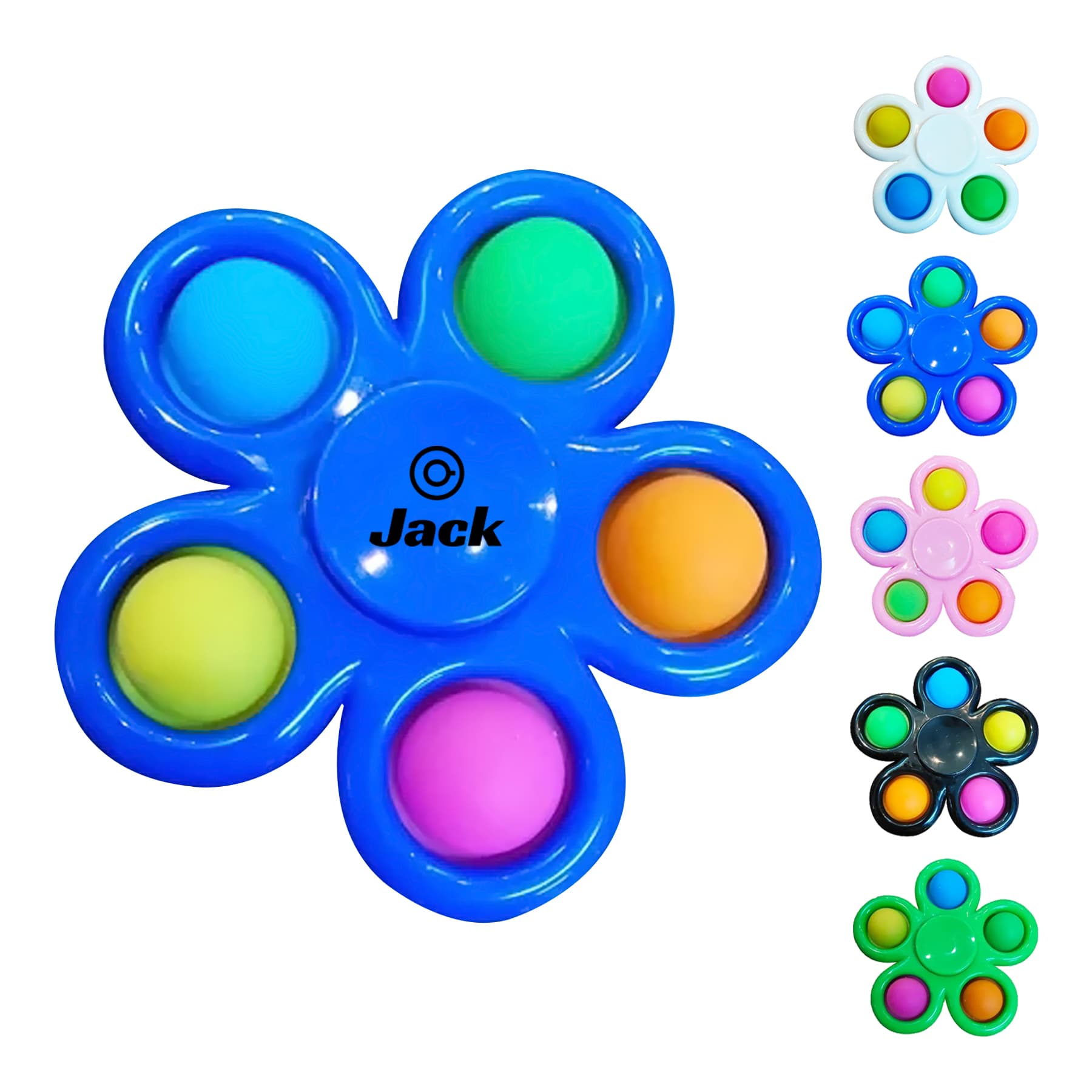 Fidget Pop It Toy Bubble Keychain Spinner Simple Dimple