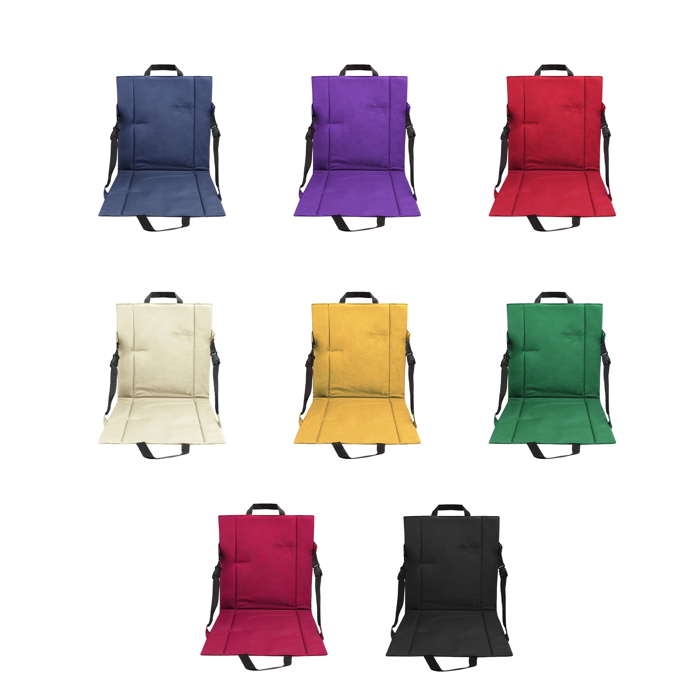 Folding Adjustable Stadium Seat Cushion With Back Support