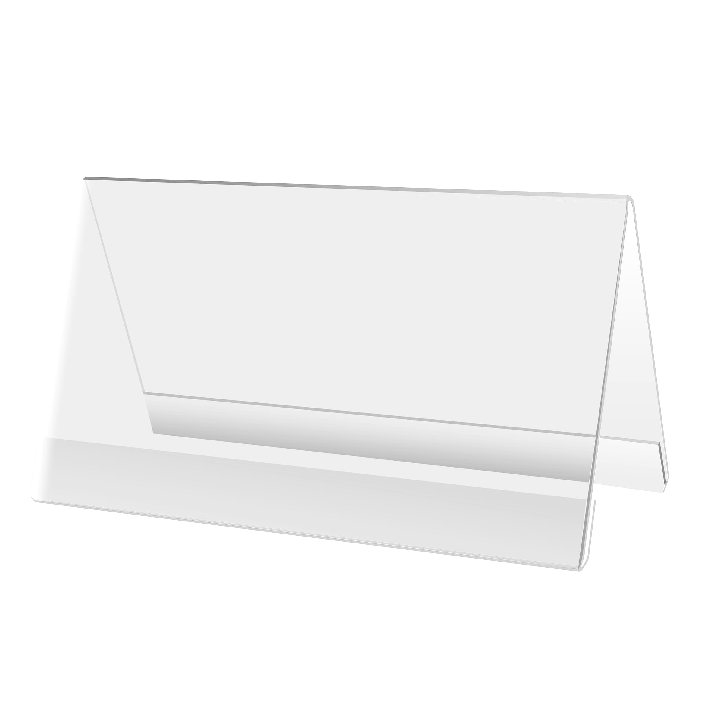V-Shaped Acrylic Desk Name Plate Double-Sided