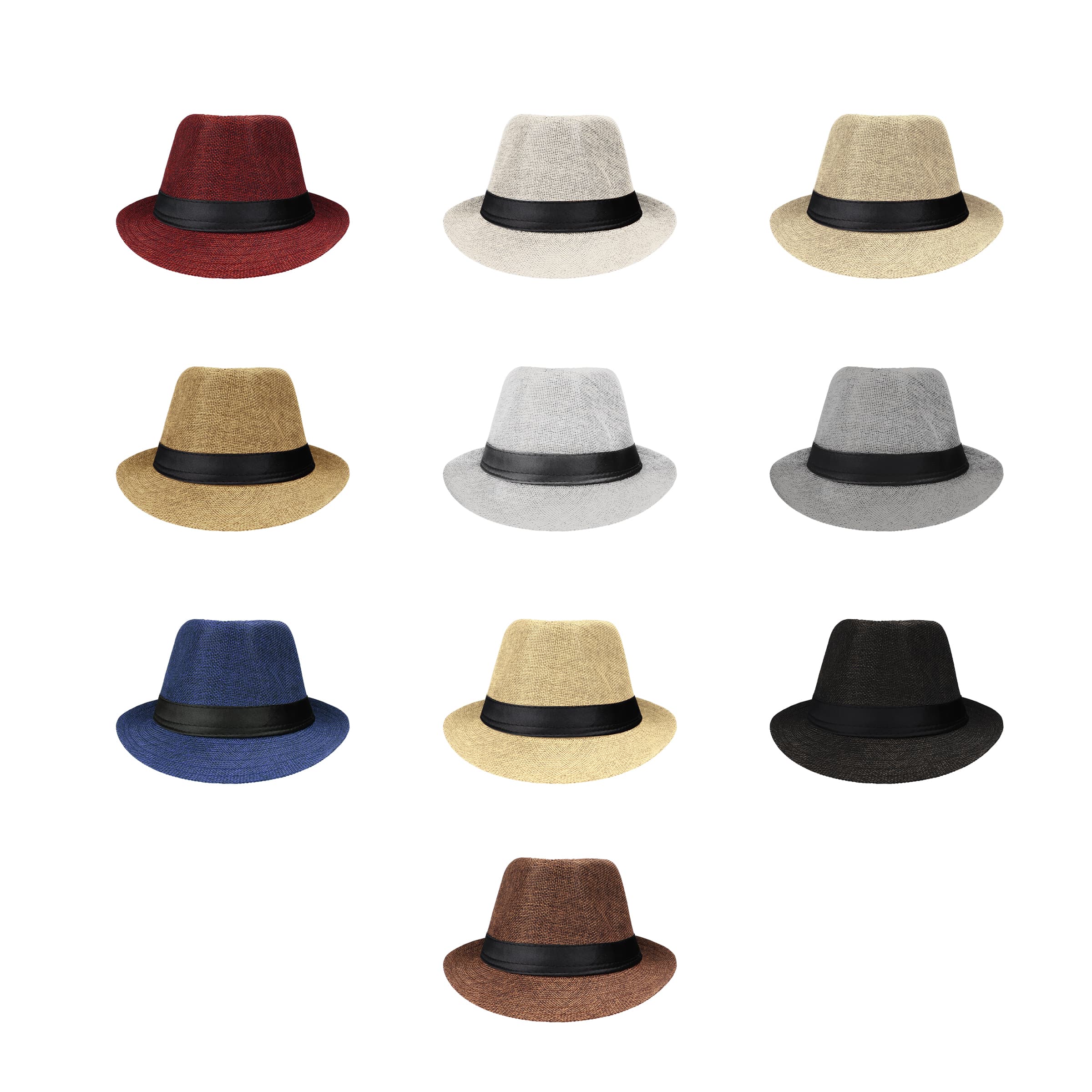 Classic Straw Short Brim Fedora Hat Panama Hat