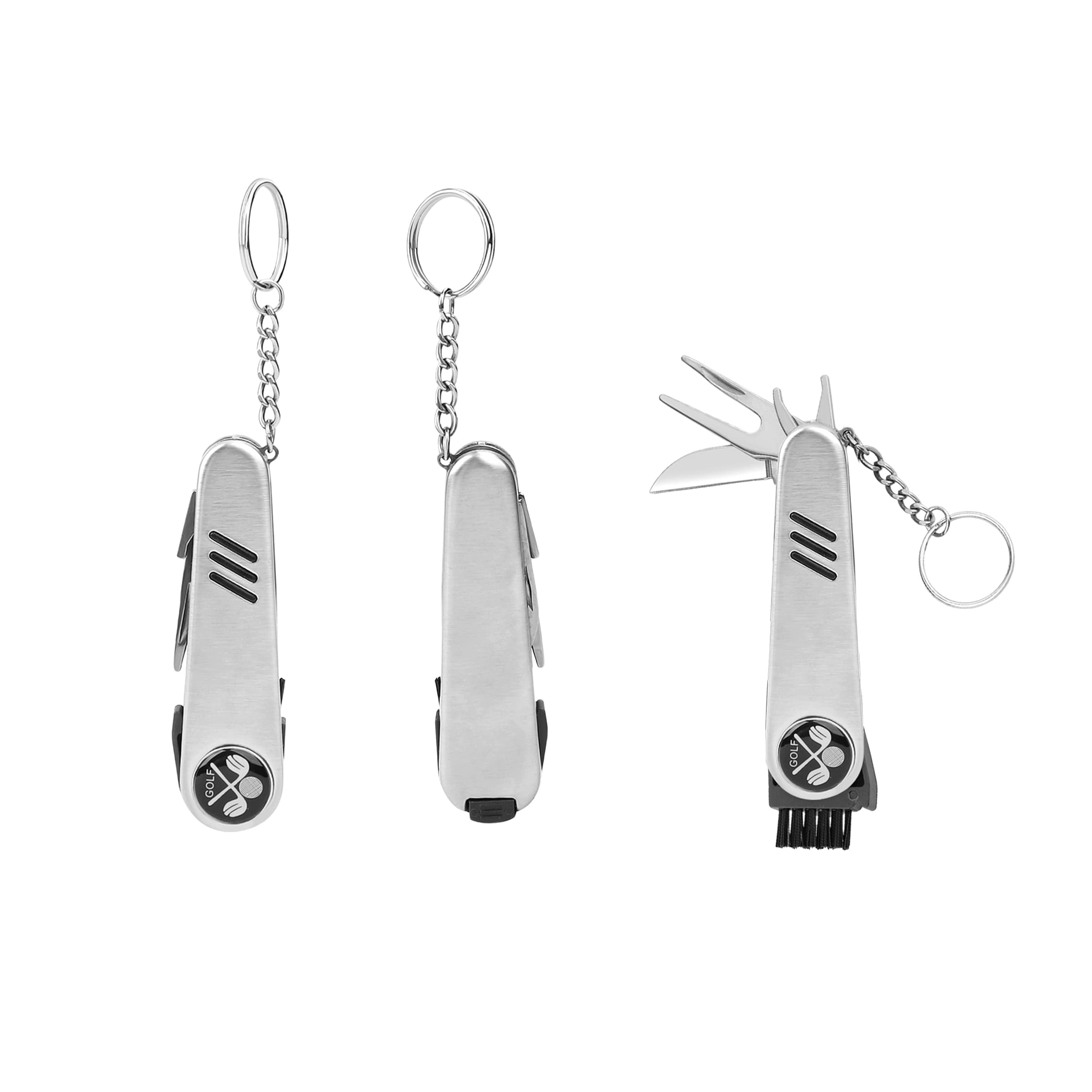7-In-1 Multifunction Stainless Steel Golf Tool W/ Key Chain