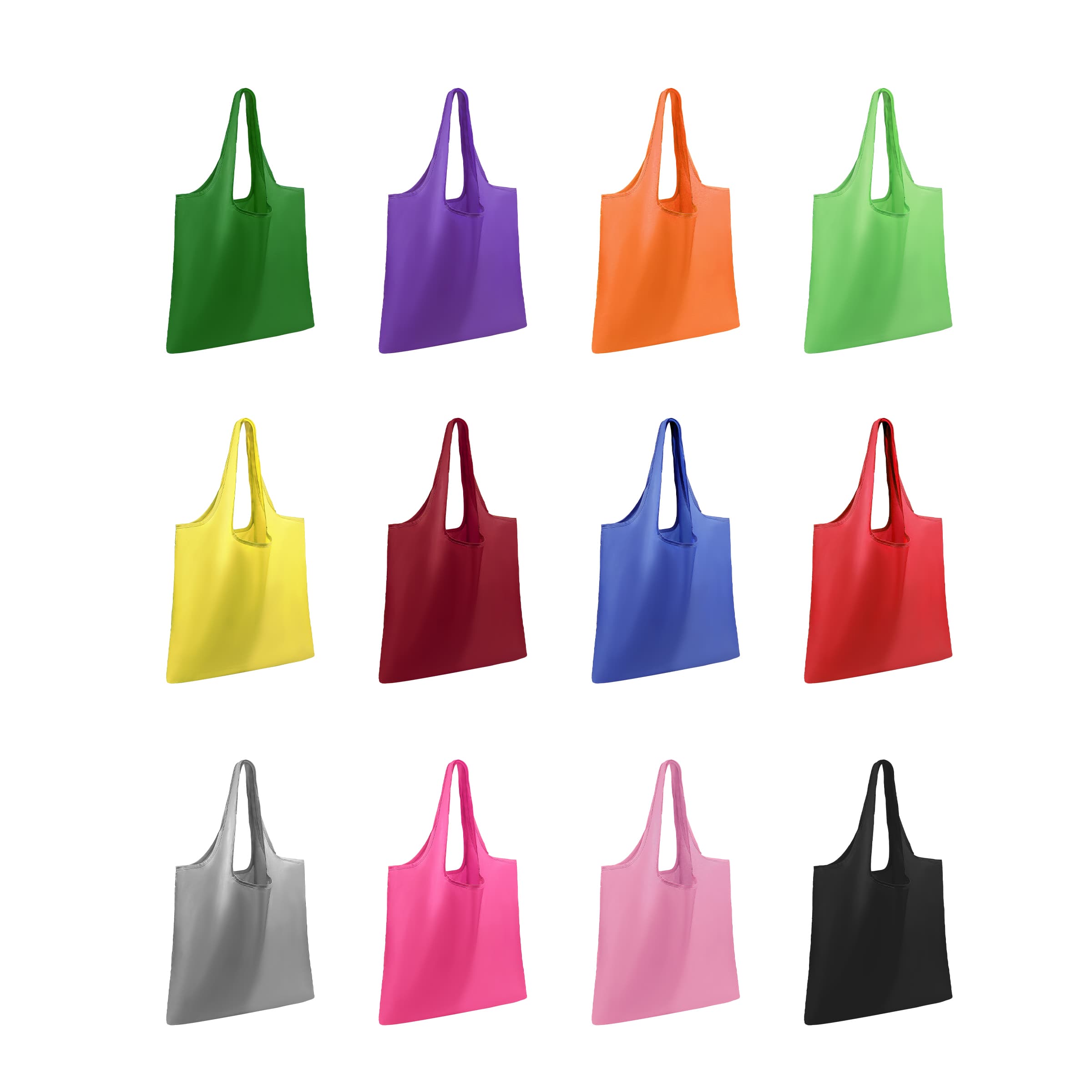 Polyester Reusable Shopping Tote Bag W/ Handles 13.8"x15"