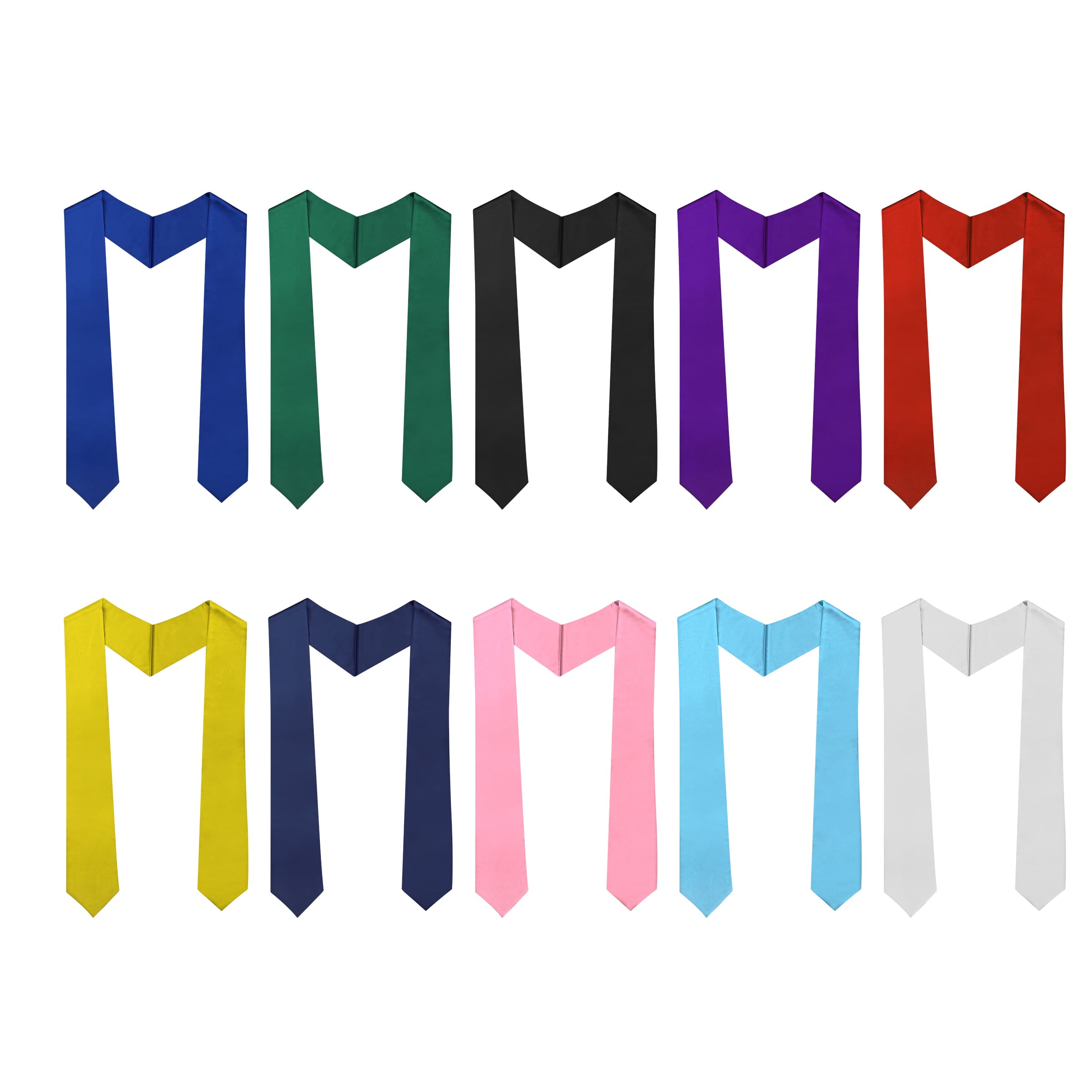 71" Satin Graduation Stole W/ Hemming