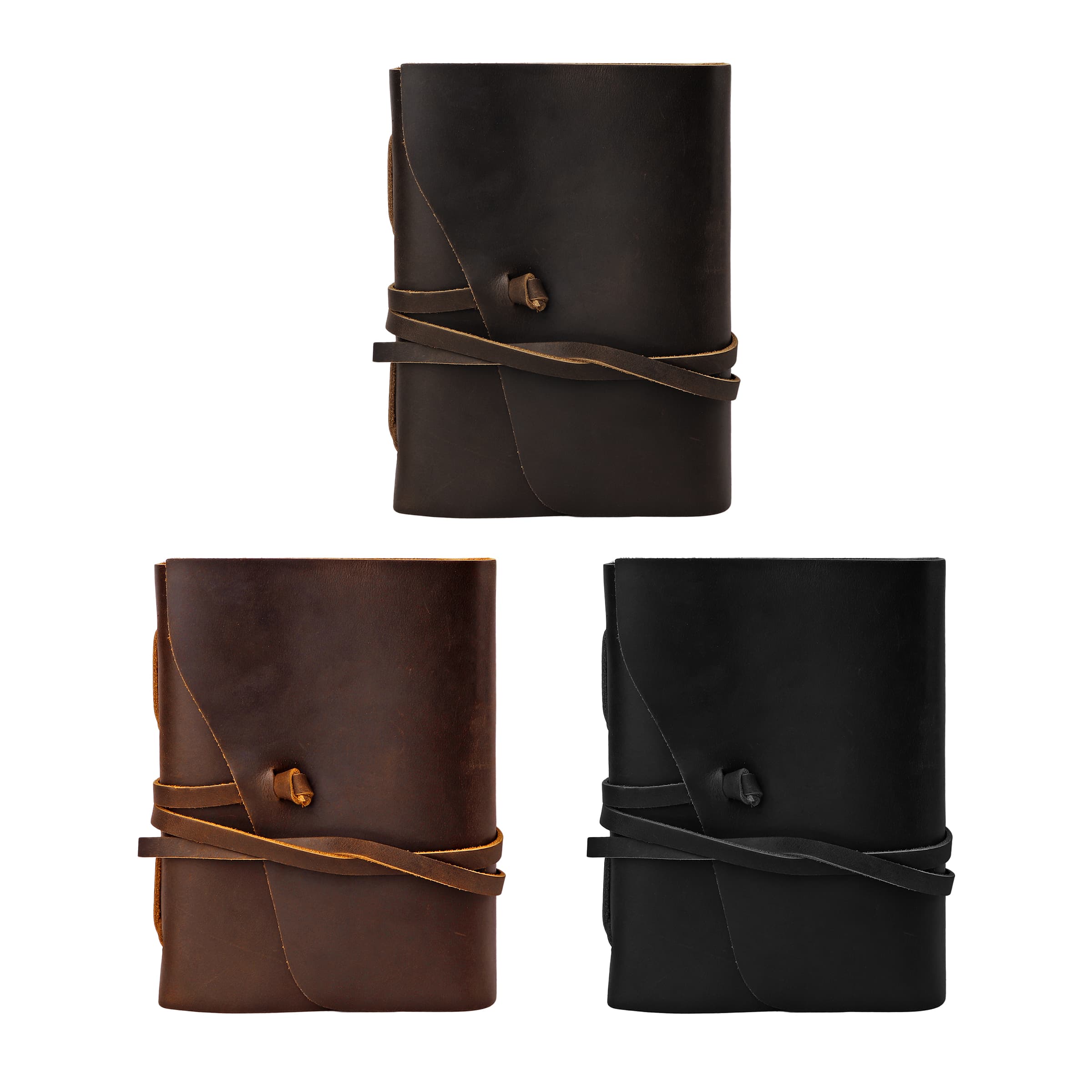 Genuine Leather Cover Vintage Journal Notebook W/ 300 Sheets