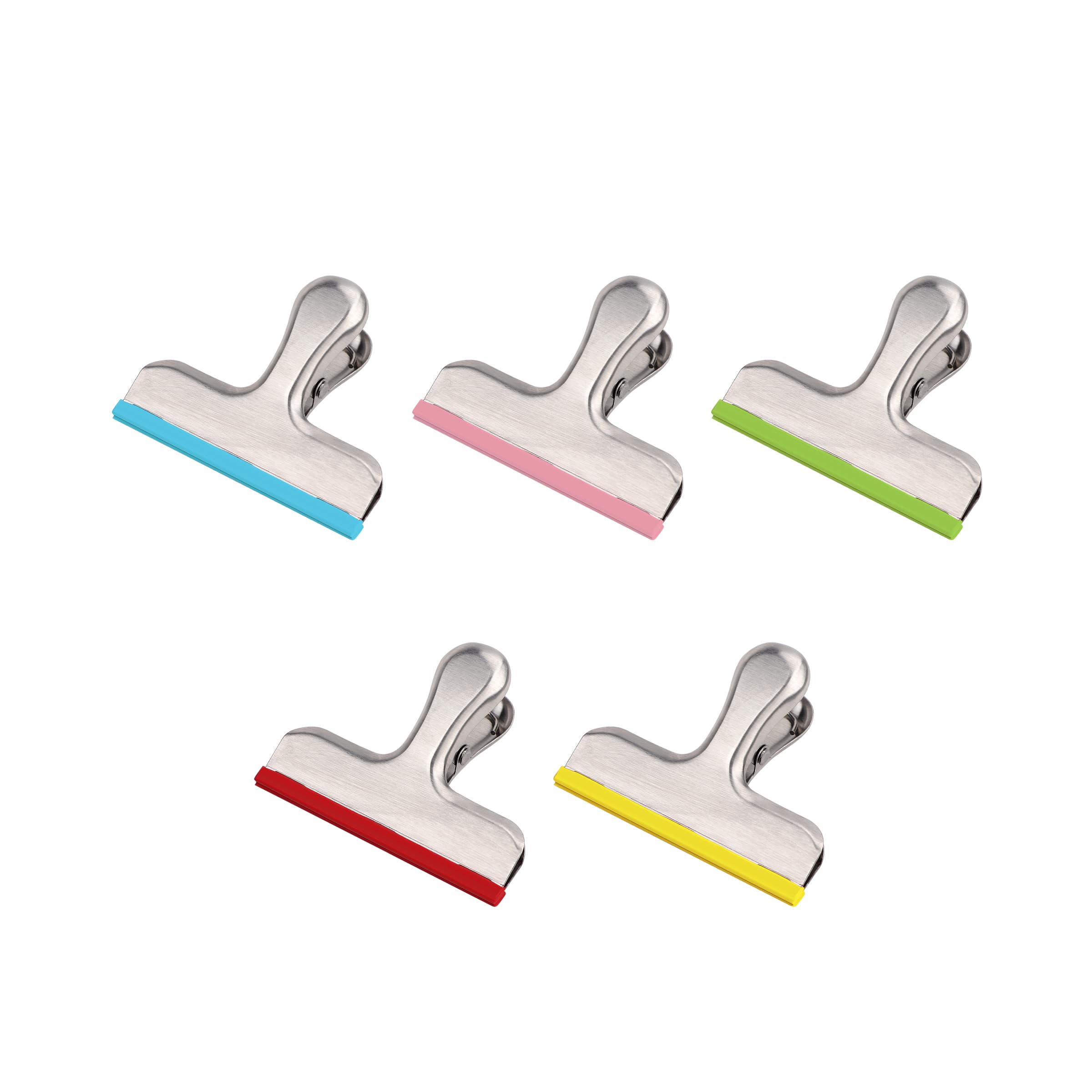 Stainless Steel Chip Bag Clips Covered With Silicone