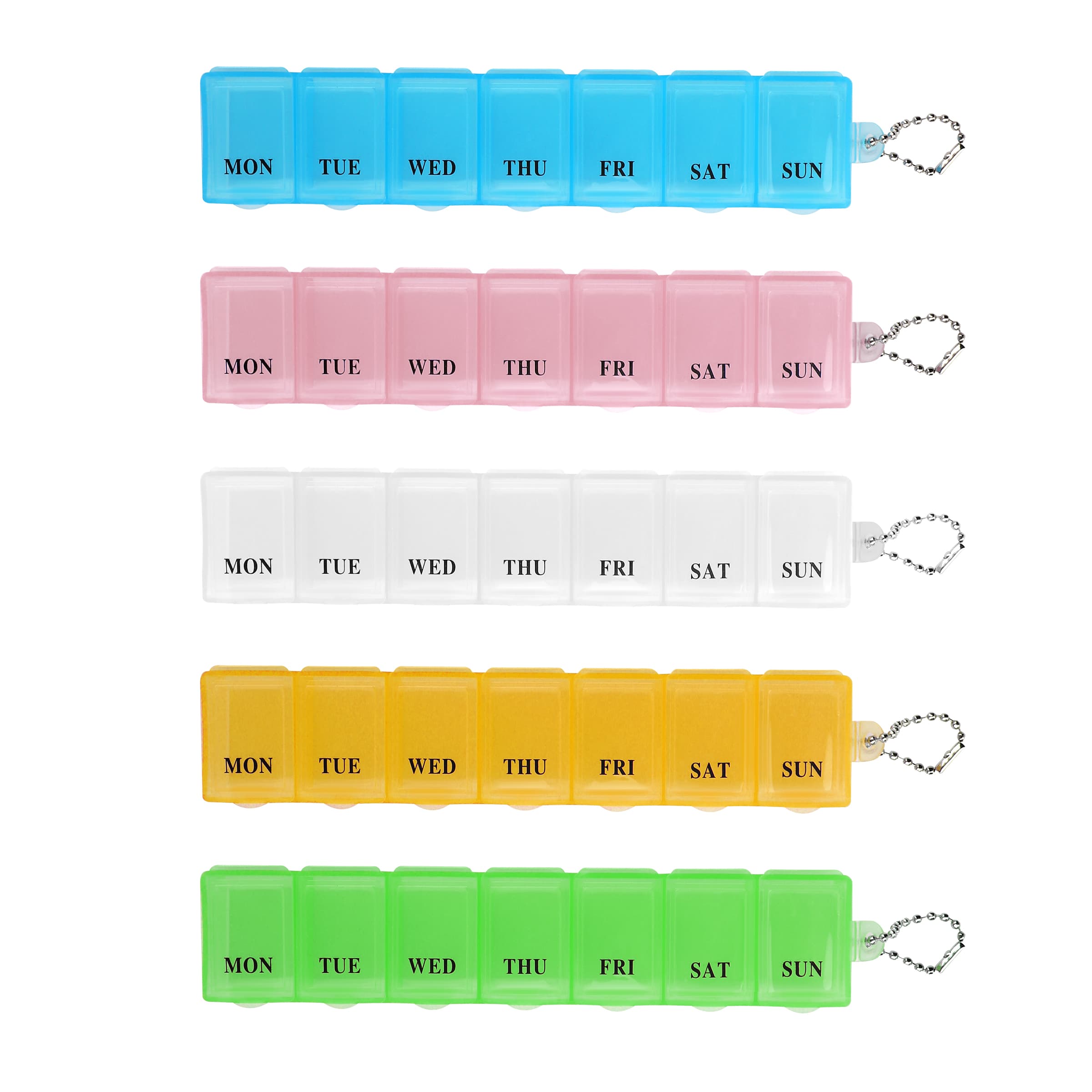 7 Days Weekly Pill Organizer Case With Chain
