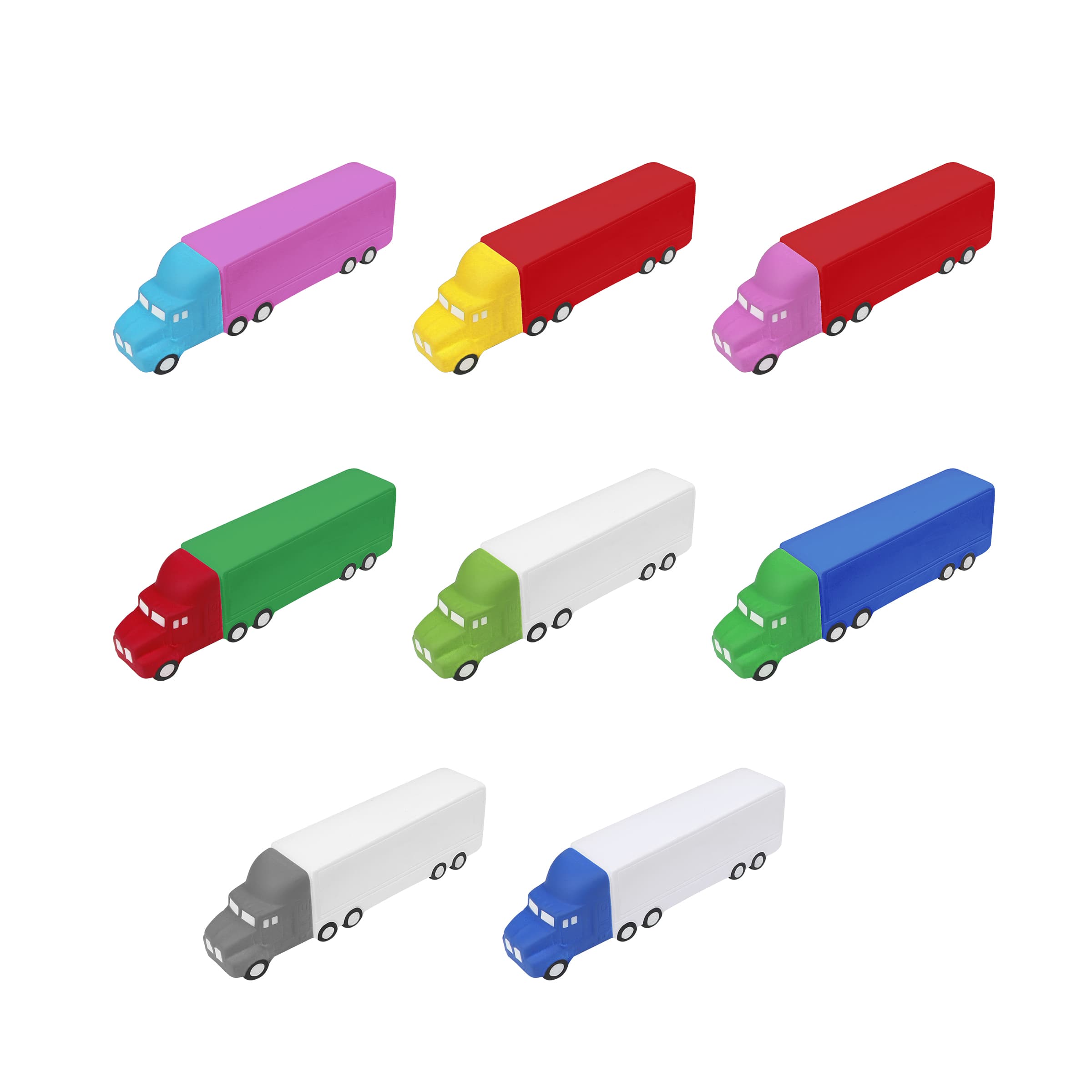 Squeezable Semi Truck Stress Ball Reliever